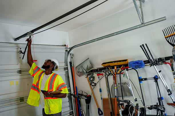 Professional Garage Door Panel Replacement technician working in Port Byron, IL